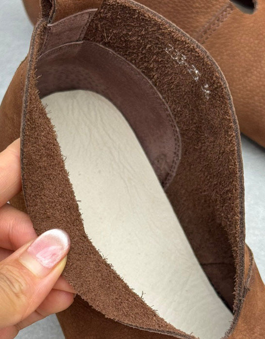 Autumn Soft Sole Round Toe Handmade Retro Flat Boots