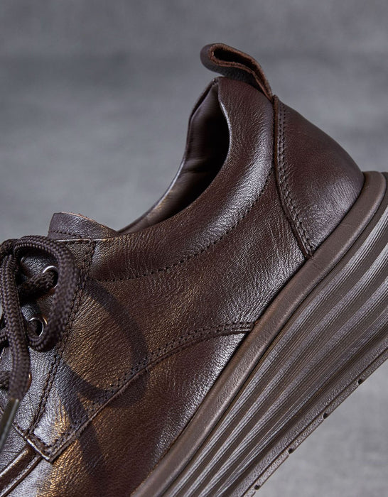 Soft Soles Comfortable Anti-slip Leather Casual Walking Shoes