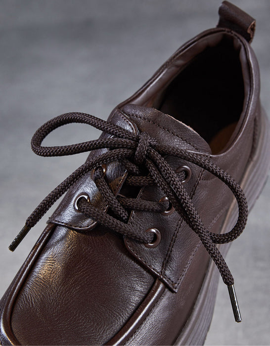 Soft Soles Comfortable Anti-slip Leather Casual Walking Shoes