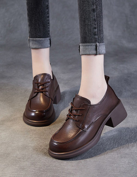 Autumn Spring Comfortable Lace-up Chunky Heels Loafers Obiono July Shoes Collection 2026 87.7