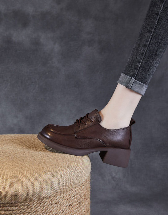 Autumn Spring Comfortable Lace-up Chunky Heels Loafers Obiono July Shoes Collection 2026 87.7