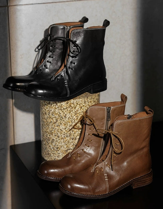 Autumn Spring Handmade Stitching Front Lace-up Martin Boots Jan Shoe Collection 2026 158.80