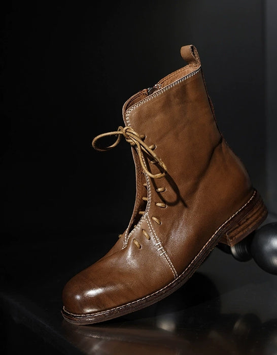 Autumn Spring Handmade Stitching Front Lace-up Martin Boots Jan Shoe Collection 2026 158.80