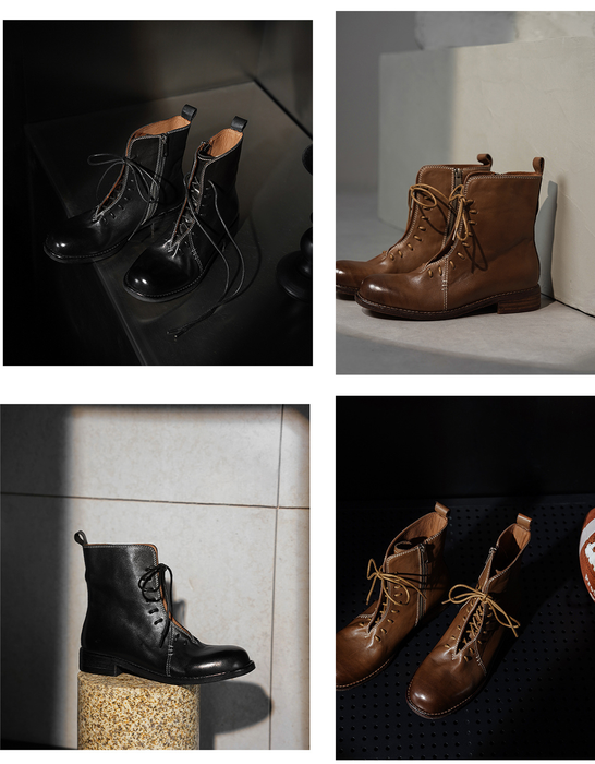 Autumn Spring Handmade Stitching Front Lace-up Martin Boots Jan Shoe Collection 2026 158.80