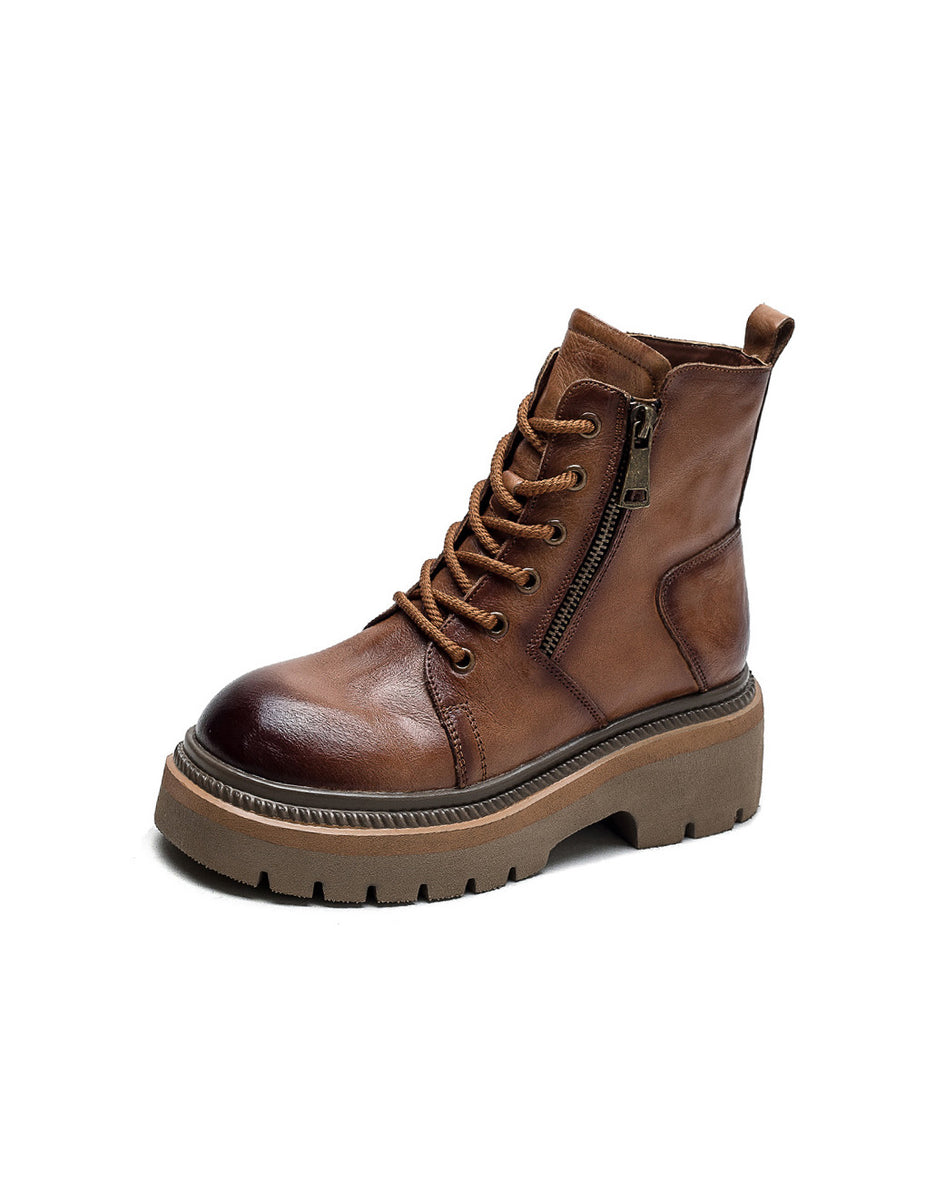 Bottes à Lacets Manhattn En Cuir/suède - Pointure 6.5 US - Occasion