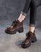 Autumn Winter Platform Comfort Lace-up Ankle Boots Brown Jan Shoe Collection 2026 91.00