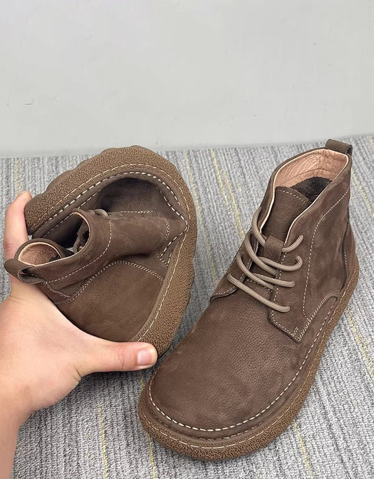 Autumn Winter Comfortable Lace-up Ankle Boots for Men&Women(Size 35-45)