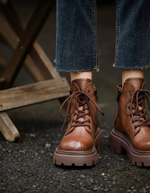 Autumn Winter Comfortable Round Toe Chunky Martin Boots for Women  Obiono Aug Shoes Collection 2026 108.0