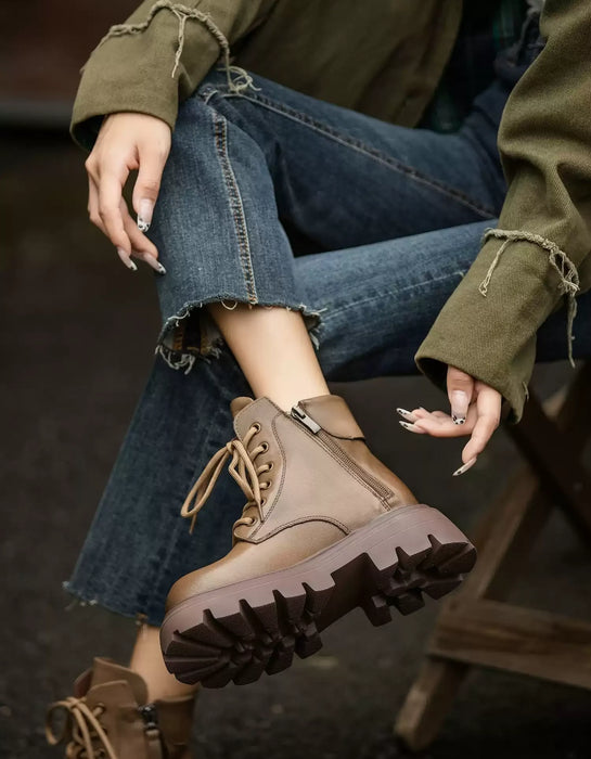 Autumn Winter Comfortable Round Toe Chunky Martin Boots for Women  Obiono Aug Shoes Collection 2026 108.0
