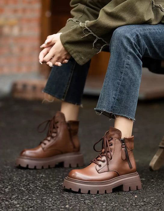 Autumn Winter Comfortable Round Toe Chunky Martin Boots for Women  Obiono Aug Shoes Collection 2026 108.0