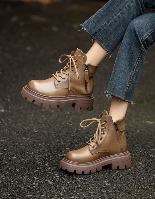 Autumn Winter Comfortable Round Toe Chunky Martin Boots for Women  Obiono Aug Shoes Collection 2026 125.0