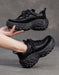 Black chunky sneakers AutumnWinterComfortableWomenPlatformSneakersobionoshoes