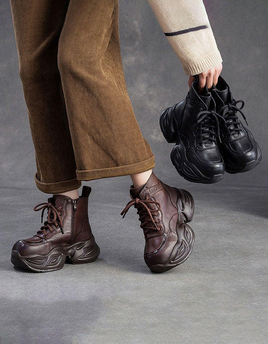 Women's Autumn Winter Cushioned Comfortable Chunky Platform Boots try on, Obiono Oct Shoes Collection 2026, 96.01