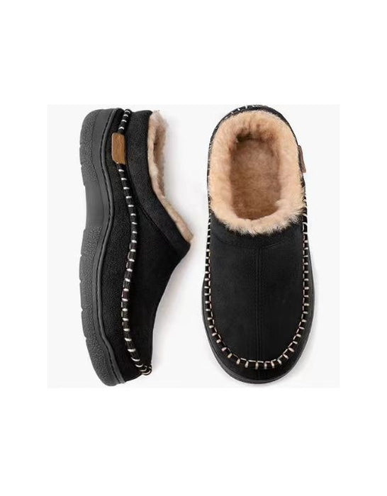 Autumn Winter Fleece-lined Suede Cotton Indoor Slippers (Size41-47) March Shoe Collection 2026 39.90