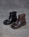 Women's Autumn Winter Genuine Leather Buckle Front Ankle Slouch Boots, Obiono Oct Shoes Collection 2026, 95.00