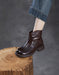Women's Autumn Winter Genuine Leather Buckle Front Ankle Slouch Boots, Obiono Oct Shoes Collection 2026, 95.00