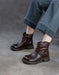Women's Autumn Winter Genuine Leather Buckle Front Ankle Slouch Boots, Obiono Oct Shoes Collection 2026, 95.00