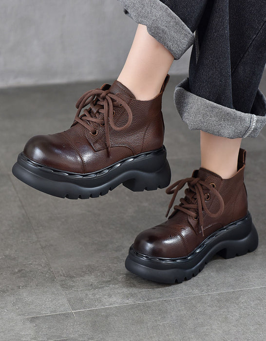 Botas de cuña retro hechas a mano de terciopelo de invierno