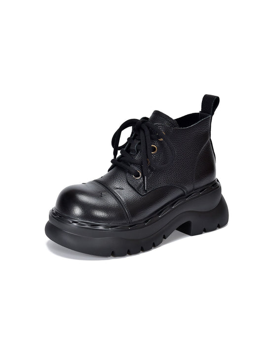 Botas de cuña retro hechas a mano de terciopelo de invierno