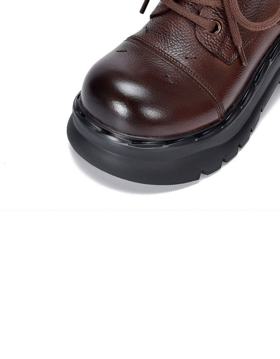 Botas de cuña retro hechas a mano de terciopelo de invierno