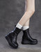 Women's Autumn Winter Round Toe Comfortable Retro Platform Boots black, Obiono Oct shoes collection 2026, 118.00