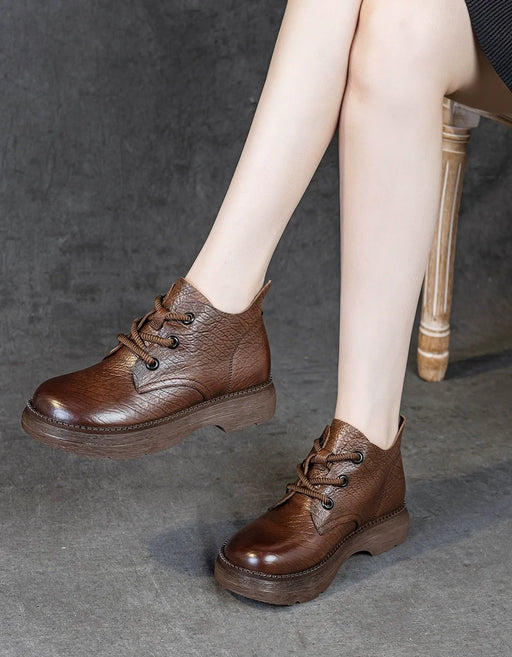 Women's Autumn Winter Soft Soles Comfortable Retro Wide Toe Box Boots brown, Obiono Oct shoes collection 2026, 88.90