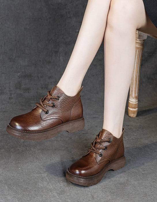 Women's Autumn Winter Soft Soles Comfortable Retro Wide Toe Box Boots brown, Obiono Oct shoes collection 2026, 88.90