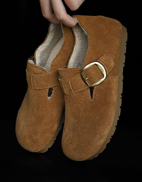 Autumn Winter Suede Fur Lining Comfortable Clogs Jan Shoe Trend 2026 89.00
