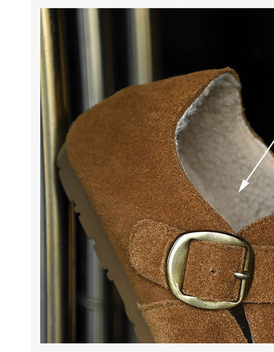 Autumn Winter Suede Fur Lining Comfortable Clogs Jan Shoe Trend 2026 89.00