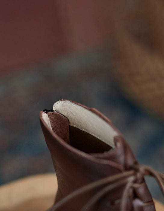 Autumn Winter Vintage Lace-up British Style Boots