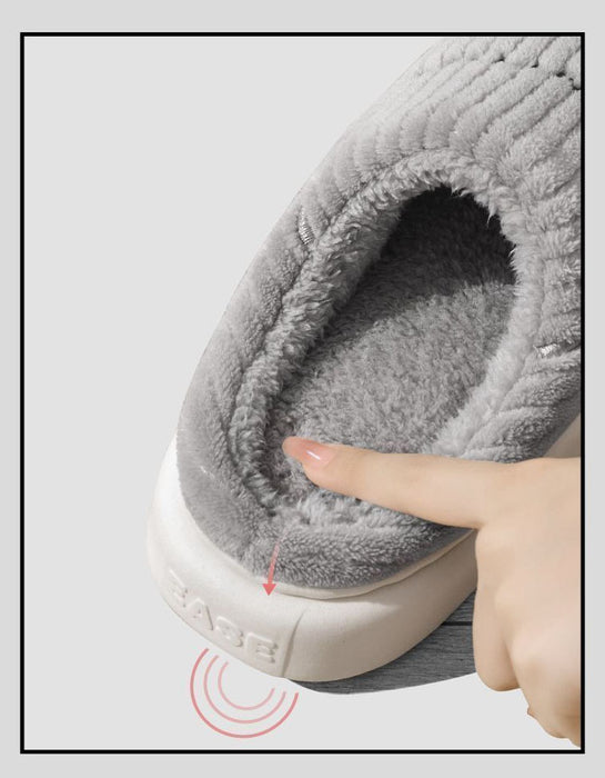 Autumn Winter Warm Fleece-lined Indoor Slippers
