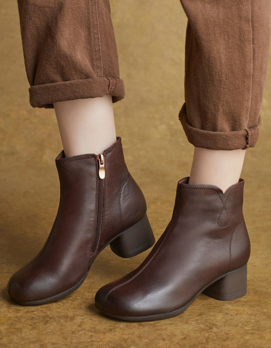 Autumn Winter Women Elegant Chunky Heel Boots