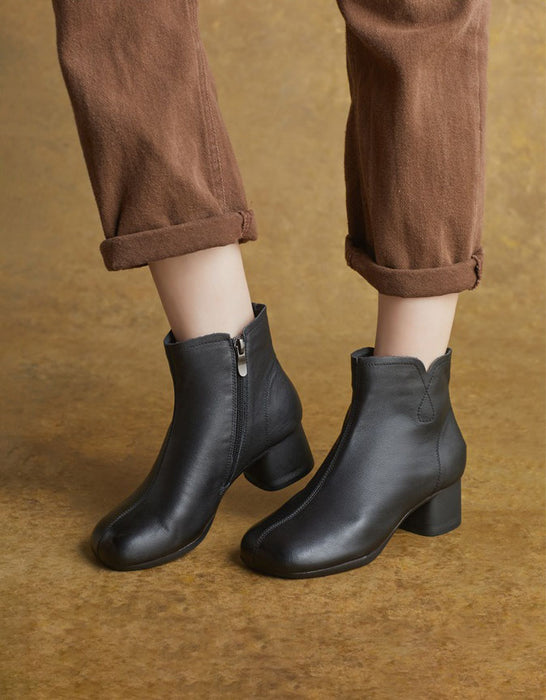 Autumn Winter Women Elegant Chunky Heel Boots