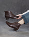 Women's Autumn Winter Women's Genuine Leather Woven Ankle Boots, Obiono Oct shoes collection 2026, 90.19