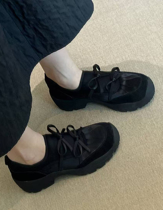 Ballet Inspired Bowknot Front Casual Chunky Sneakers