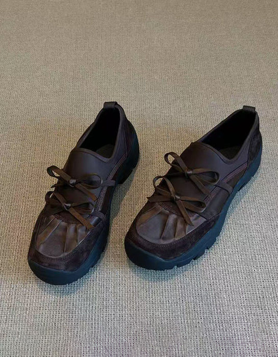 Ballet Inspired Bowknot Front Casual Chunky Sneakers