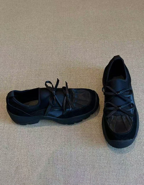 Ballet Inspired Bowknot Front Casual Chunky Sneakers