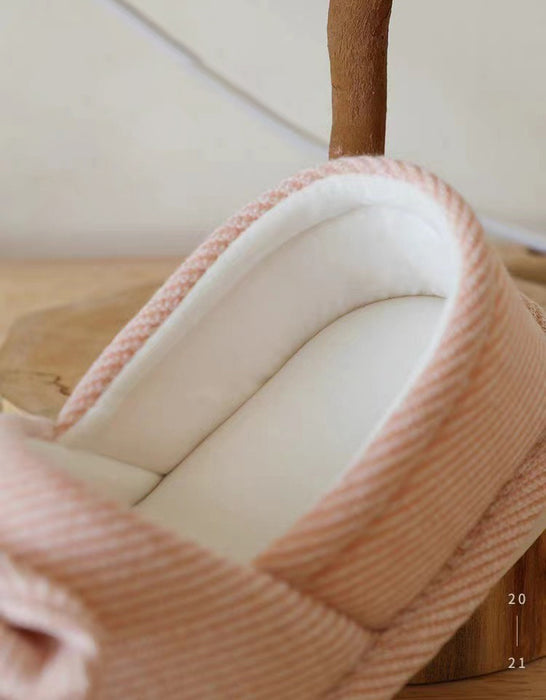 Big Size Bowknot Stripped Soft Indoor Shoes (Size 35-45) March Shoe Collection 2026 29.99