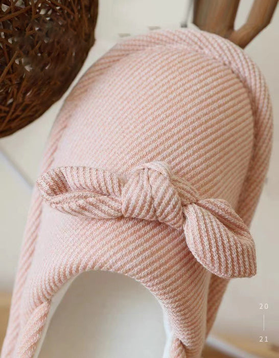 Big Size Bowknot Stripped Soft Indoor Shoes (Size 35-45) March Shoe Collection 2026 29.99