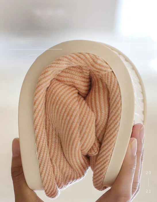 Big Size Bowknot Stripped Soft Indoor Shoes (Size 35-45) March Shoe Collection 2026 29.99