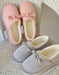 Big Size Bowknot Stripped Soft Indoor Shoes (Size 35-45) March Shoe Collection 2026 29.99