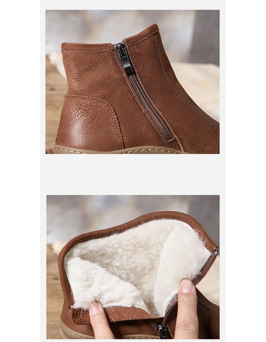 Bottes rétro en cuir de vache pour femmes | Chaussures cadeaux