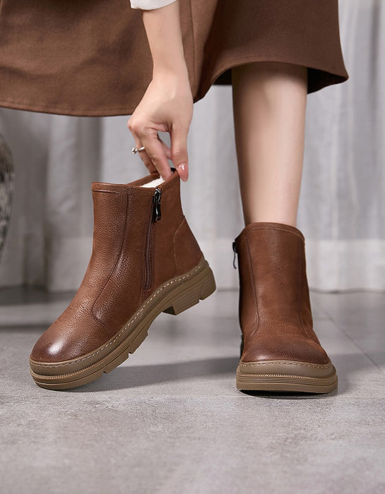 Bottes rétro en cuir de vache pour femmes | Chaussures cadeaux