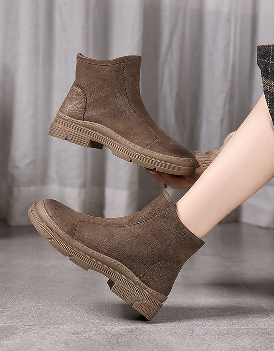 Bottes rétro en cuir de vache pour femmes | Chaussures cadeaux