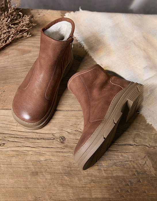 Bottes rétro en cuir de vache pour femmes | Chaussures cadeaux