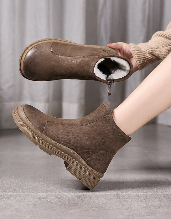 Bottes rétro en cuir de vache pour femmes | Chaussures cadeaux