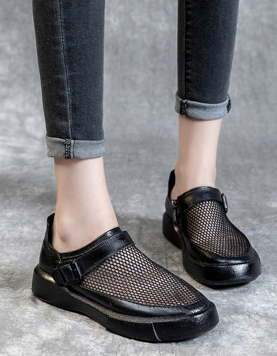 Big Size Summer Breathable Mesh Leather Flat Shoes( size 35-size 43) April Shoes Collection 2026 79.00