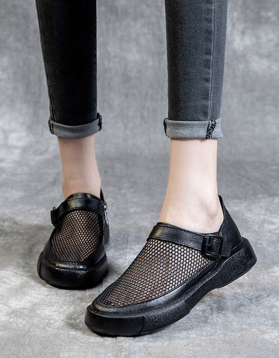 Big Size Summer Breathable Mesh Leather Flat Shoes( size 35-size 43) April Shoes Collection 2026 79.00