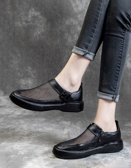 Big Size Summer Breathable Mesh Leather Flat Shoes( size 35-size 43) April Shoes Collection 2026 79.00