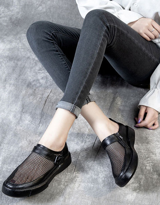 Big Size Summer Breathable Mesh Leather Flat Shoes( size 35-size 43) April Shoes Collection 2026 79.00